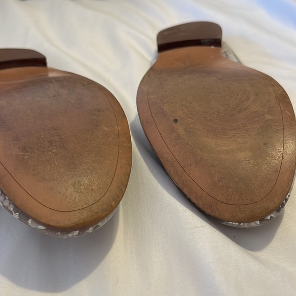 Banana Republic Gray Silver Python Print Mules 10 - Picture 10 of 11